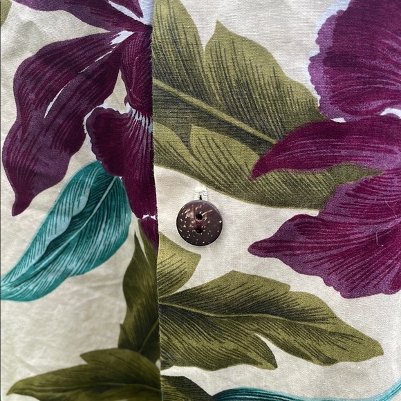 Tropical Floral Orchid Button-Up Shirt - Picture 12 of 14